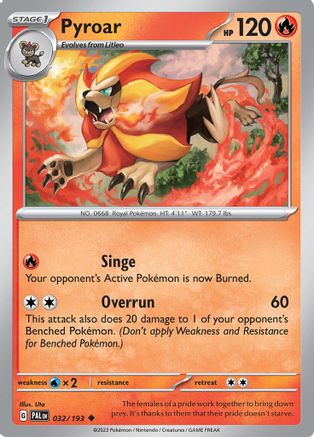 Pyroar - 032/193 - SV02: Paldea Evolved #032