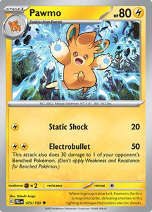 Pawmo - SV02: Paldea Evolved #075