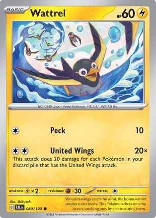 Wattrel - 080/193 - SV02: Paldea Evolved #080