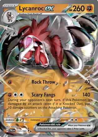 Lycanroc ex - SV02: Paldea Evolved #117