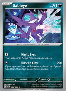 Sableye - SV02: Paldea Evolved #136