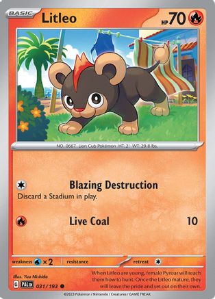 Litleo - SV02: Paldea Evolved #031
