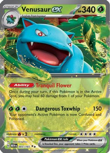 Venusaur ex - 003/165 - SV: Scarlet & Violet 151 #003