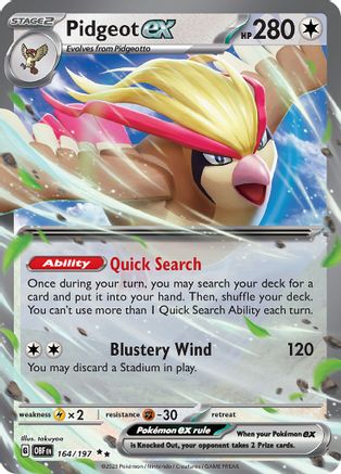 Pidgeot ex - SV03: Obsidian Flames #164