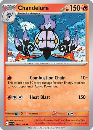 Chandelure - SV03: Obsidian Flames #038