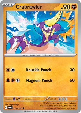 Crabrawler - SV03: Obsidian Flames #114