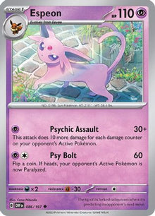 Espeon - SV03: Obsidian Flames #086