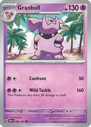 Granbull - SV03: Obsidian Flames #088