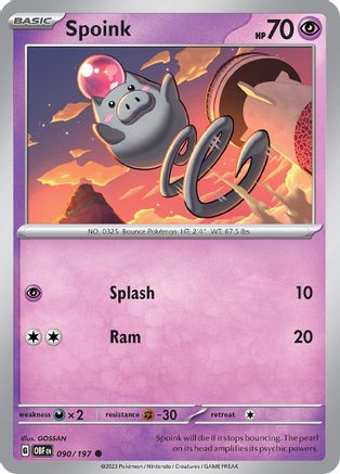 Spoink - SV03: Obsidian Flames #090