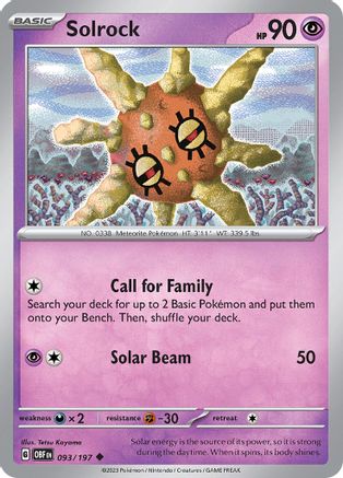 Solrock - SV03: Obsidian Flames #093