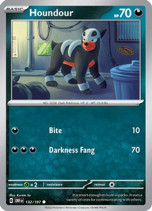 Houndour - 132/197 - SV03: Obsidian Flames #132