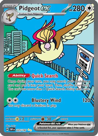 Pidgeot ex - 225/197 - SV03: Obsidian Flames #225