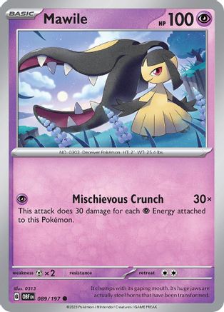 Mawile - 089/197 - SV03: Obsidian Flames #089