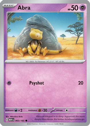 Abra - SV: Scarlet & Violet 151 #063