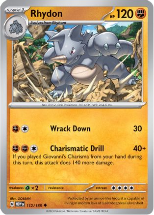 Rhydon - SV: Scarlet & Violet 151 #112