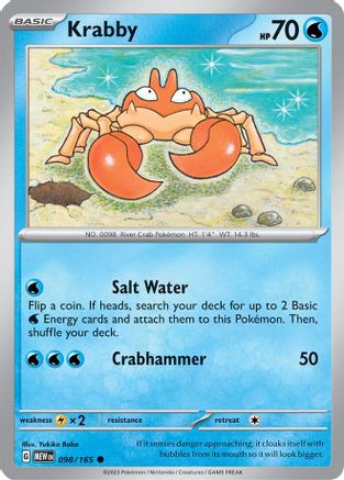 Krabby - SV: Scarlet & Violet 151 #098