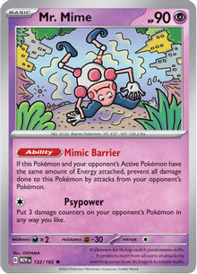 Mr. Mime - 122/165 - SV: Scarlet & Violet 151 #122