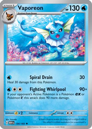 Vaporeon - SV: Scarlet & Violet 151 #134