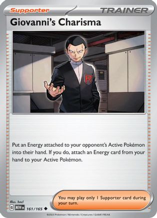 Giovanni's Charisma - 161/165 - SV: Scarlet & Violet 151 #161