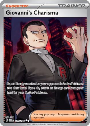 Giovanni's Charisma - 197/165 - SV: Scarlet & Violet 151 #197