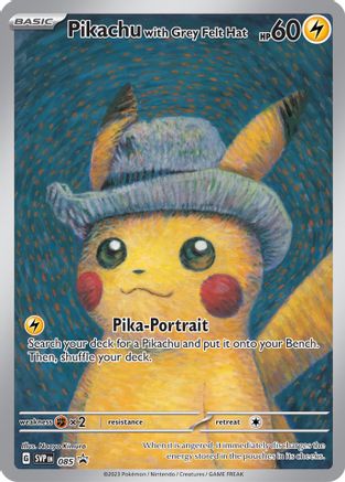 Pikachu with Grey Felt Hat - SV: Scarlet & Violet Promo Cards #085