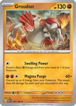 Groudon - 093/182 - SV04: Paradox Rift #093