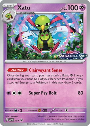 Xatu - 059 (Prerelease) - SV: Scarlet & Violet Promo Cards #059