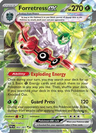 Forretress ex - 002/091 - SV: Paldean Fates #002