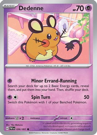 Dedenne - SV: Paldean Fates #036