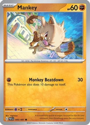 Mankey - 045/091 - SV: Paldean Fates #045