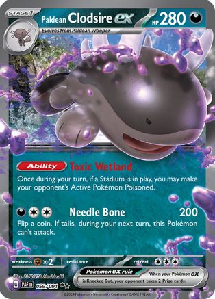 Paldean Clodsire ex - 059/091 - SV: Paldean Fates #059