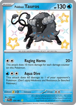 Paldean Tauros - 120/091 - SV: Paldean Fates #120