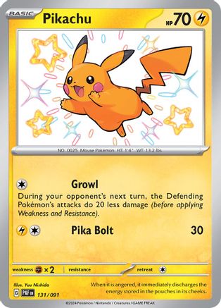 Pikachu - 131/091 - SV: Paldean Fates #131