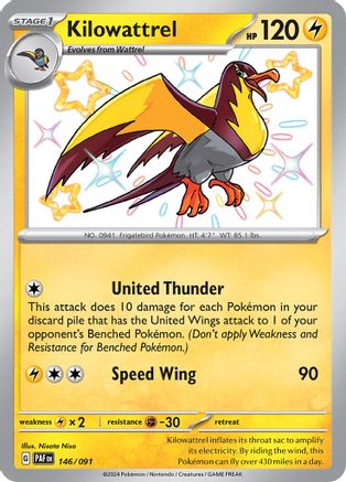 Kilowattrel - 146/091 - SV: Paldean Fates #146