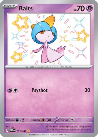 Ralts - 153/091 - SV: Paldean Fates #153