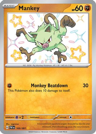 Mankey - 169/091 - SV: Paldean Fates #169
