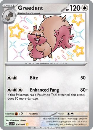 Greedent - SV: Paldean Fates #206