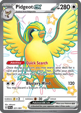Pidgeot ex - SV: Paldean Fates #221