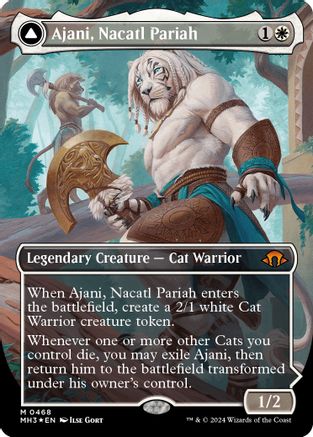 Ajani, Nacatl Pariah (Borderless) (Textured Foil) - Modern Horizons 3 #468