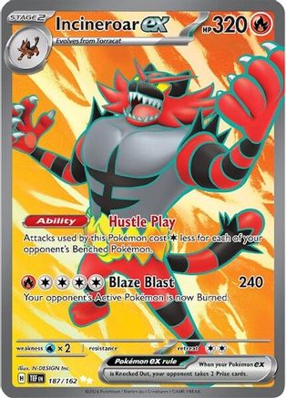 Incineroar ex - 187/162 - SV05: Temporal Forces #187
