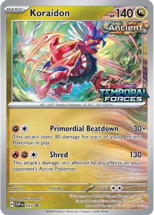 Koraidon - 091 (Prerelease) - SV: Scarlet & Violet Promo Cards #091