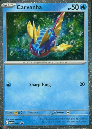 Carvanha - 093 - SV: Scarlet & Violet Promo Cards #093
