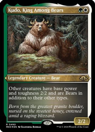 Kudo, King Among Bears (Foil Etched) - Modern Horizons 3 #490