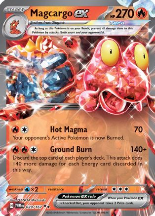 Magcargo ex - 029/167 - SV06: Twilight Masquerade #029
