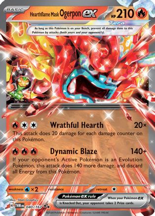 Hearthflame Mask Ogerpon ex - 040/167 - SV06: Twilight Masquerade #040