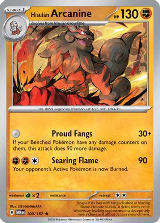 Hisuian Arcanine - SV06: Twilight Masquerade #100