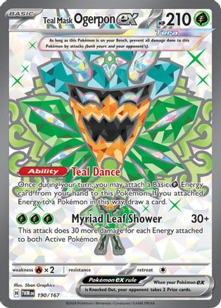 Teal Mask Ogerpon ex - 190/167 - SV06: Twilight Masquerade #190