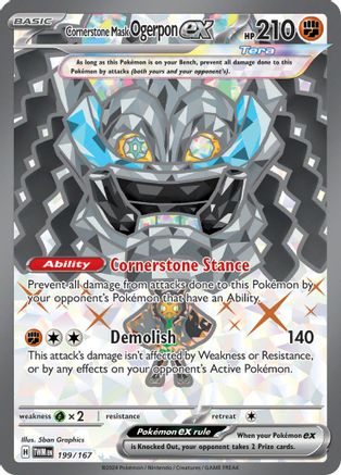 Cornerstone Mask Ogerpon ex - 199/167 - SV06: Twilight Masquerade #199