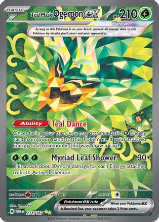 Teal Mask Ogerpon ex - 211/167 - SV06: Twilight Masquerade #211