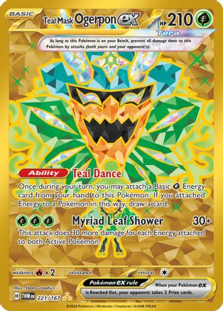 Teal Mask Ogerpon ex - 221/167 - SV06: Twilight Masquerade #221